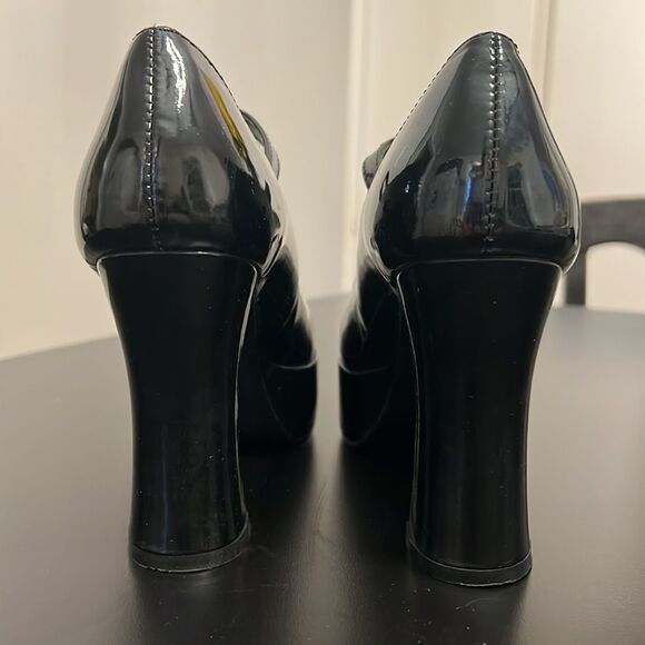 Fantasma Costume Pleaser 4" Chunky Mary Jane Black Patent Heels 8 - Picture 7 of 11
